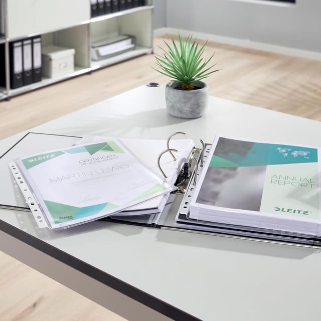 Detalle de Leitz 47563003 Fundas Maxi Document Wallet A4, Pack de 5 📂