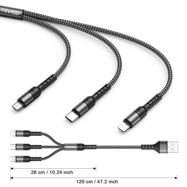 Thumbnail 5 de RAVIAD Multi Charger Cable 1.2M — 3‑in‑1 cables