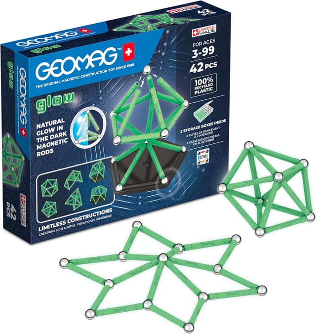 Imagen de Geomag Glow Recycled, Barras Magnéticas que Brillan 🌟 en OfertitasTOP