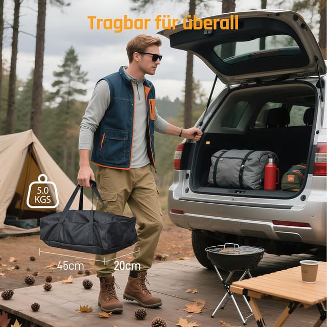 Thumbnail 6 de LEORFI Outdoor-Beamer-Leinwand mit Ständer, 120 Zoll, faltbar (Front-/Rückprojektion)