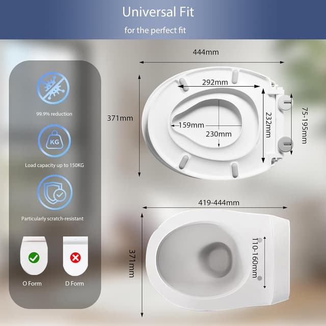 Thumbnail 4 de Family Toilet Seat Soft Close with Child Seat Built-in 🚽