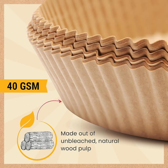 Thumbnail 6 de Baker's Signature Round Air Fryer Liners Disposable (125 pcs, 8 inch / 20 cm)