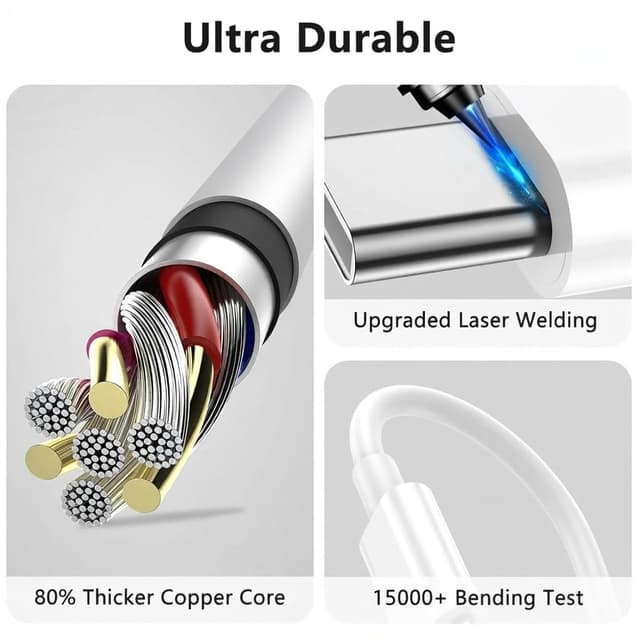 Detalle 1 de Cavo USB-C a USB-C 60 W ricarica rapida