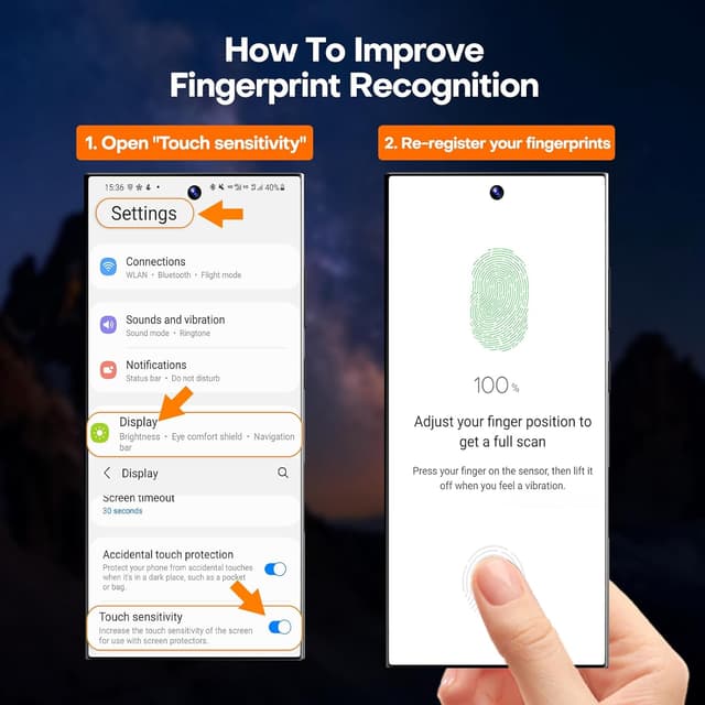 Detalle 2 de LϟK Samsung Galaxy S25 Ultra screen protector 2-pack