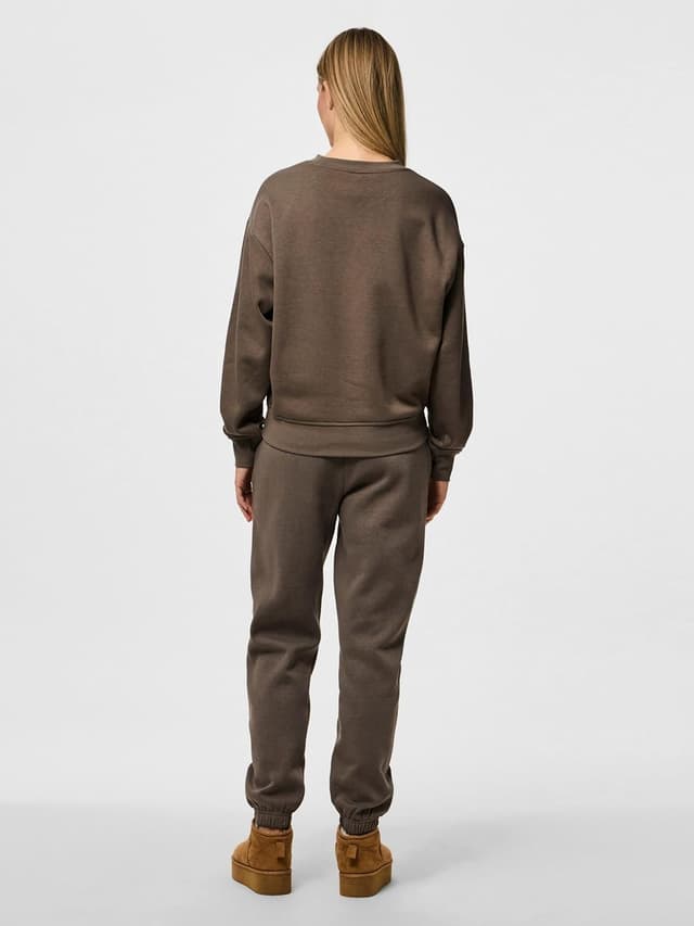 Detalle de PIECES Sweatshirt PCCHILLI: felpa oversize girocollo in cotone e poliestere riciclato