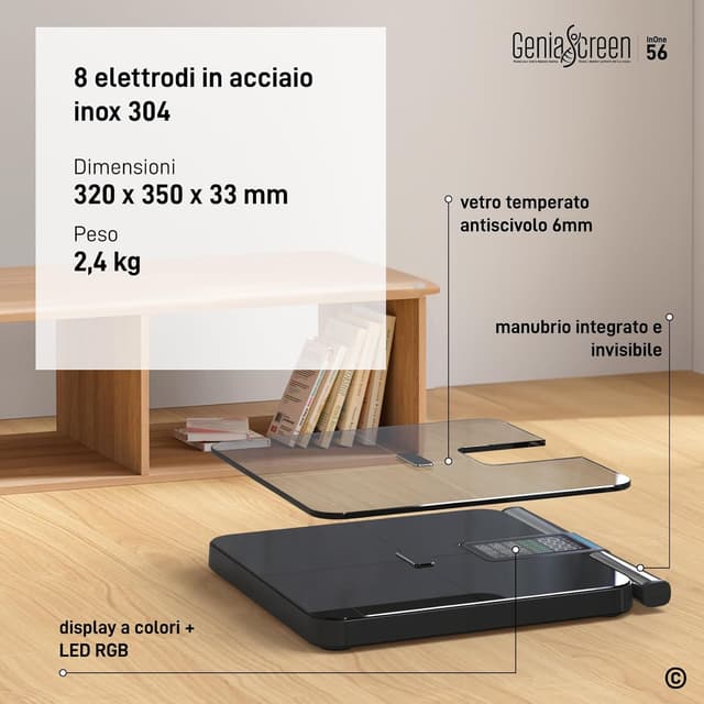 Detalle 2 de Bilancia impedenziometrica Smart Wi‑Fi 56 misurazioni