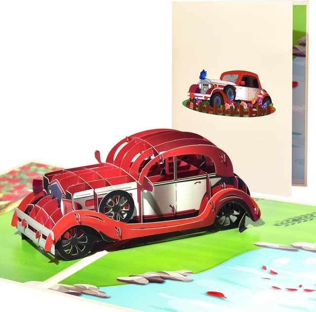 Detalle de Vintage car pop up greeting cards