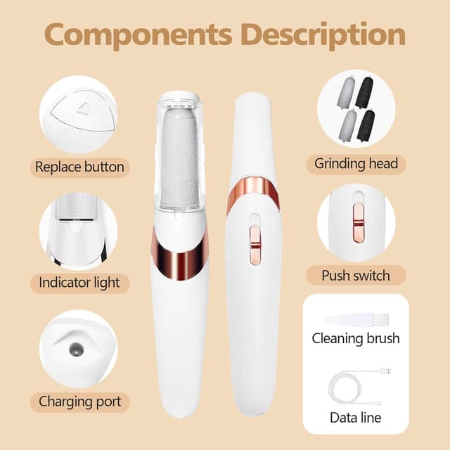 Detalle de Electric foot file for calluses, 2 speeds