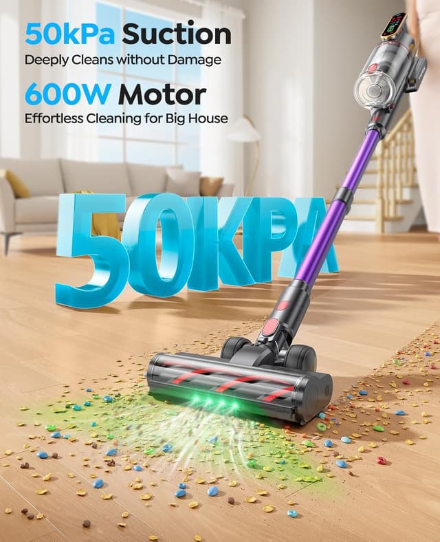Detalle 2 de Cordless Vacuum Cleaner 50KPA 65 mins battery 🧹