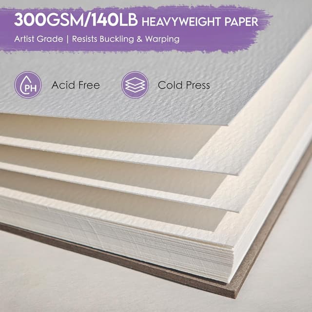 Thumbnail 1 de KOVIEDE watercolor paper pad 3-pack 90 sheets