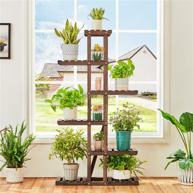 Thumbnail 1 de Yaheetech Soporte para Plantas de Madera 140 cm