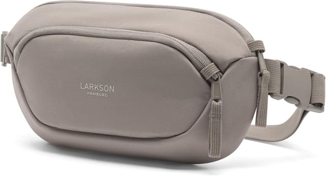Detalle de Larkson Helge Large marsupio da petto grigio con blocco RFID e passanti antifurto