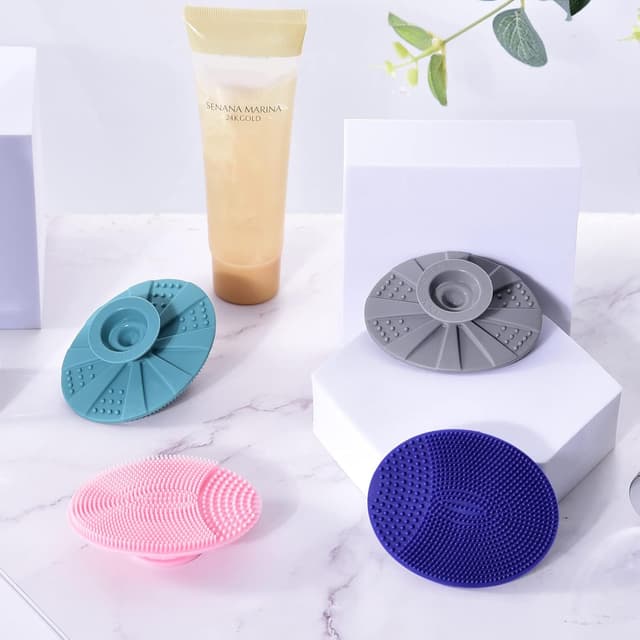 Detalle 2 de INNERNEED Silicone Face Cleansing Scrubber (Pack of 4) for Blackheads, Exfoliating & Massage