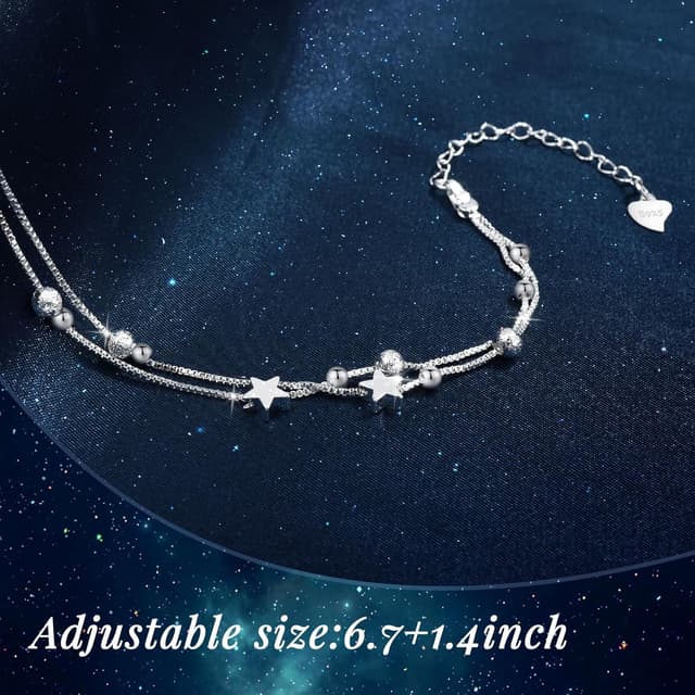 Thumbnail 6 de CheersLife Happy Birthday Daughter bracelet with stars & cubic zirconia – silver-plated, adjustable jewellery gift