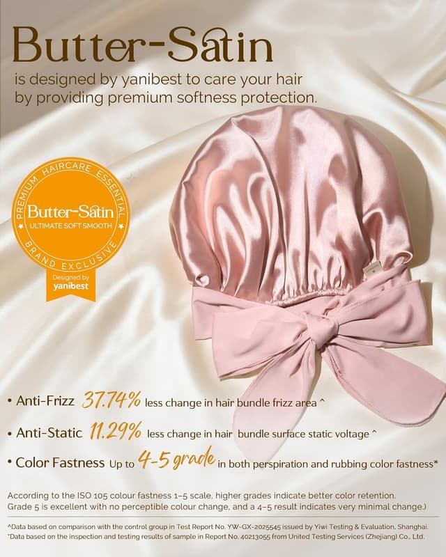 Detalle 2 de YANIBEST Adjustable Silk Bonnet 2-Layer