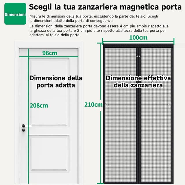 Detalle de HOFUDON zanzariera magnetica 100x210 cm