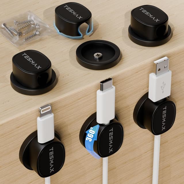 Detalle de Tesmax Kabelhalter Selbstklebend 360°