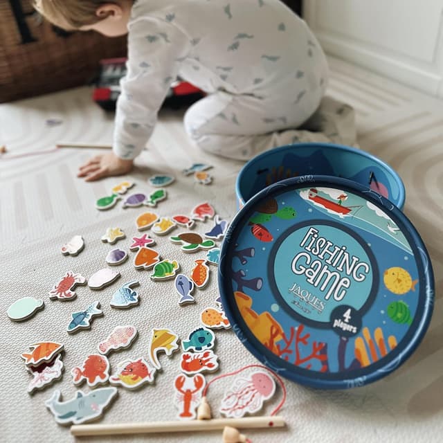 Detalle de Jaques of London Magnetic Fishing Game (Wooden Catch & Count) for Toddlers 3–5