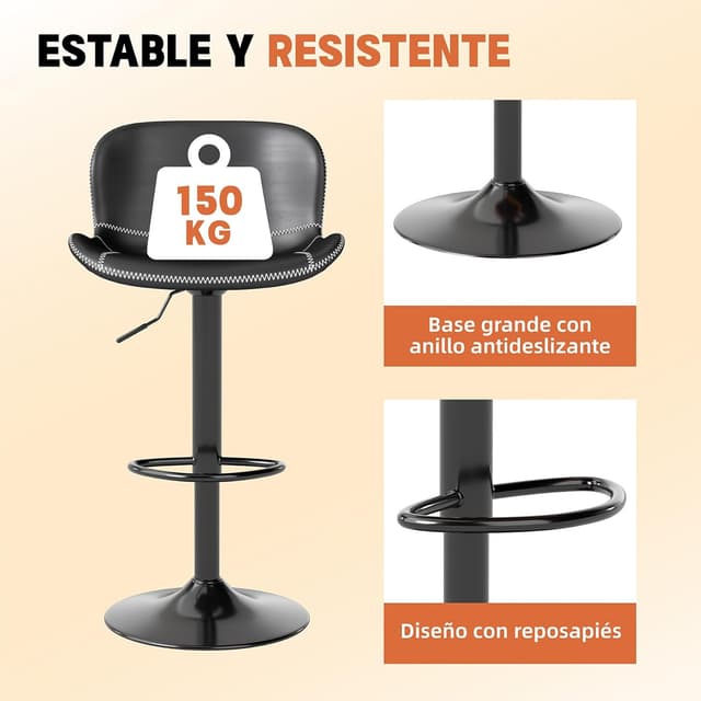 Thumbnail 6 de Youhauchair Taburetes Altos de Cocina Juego 4