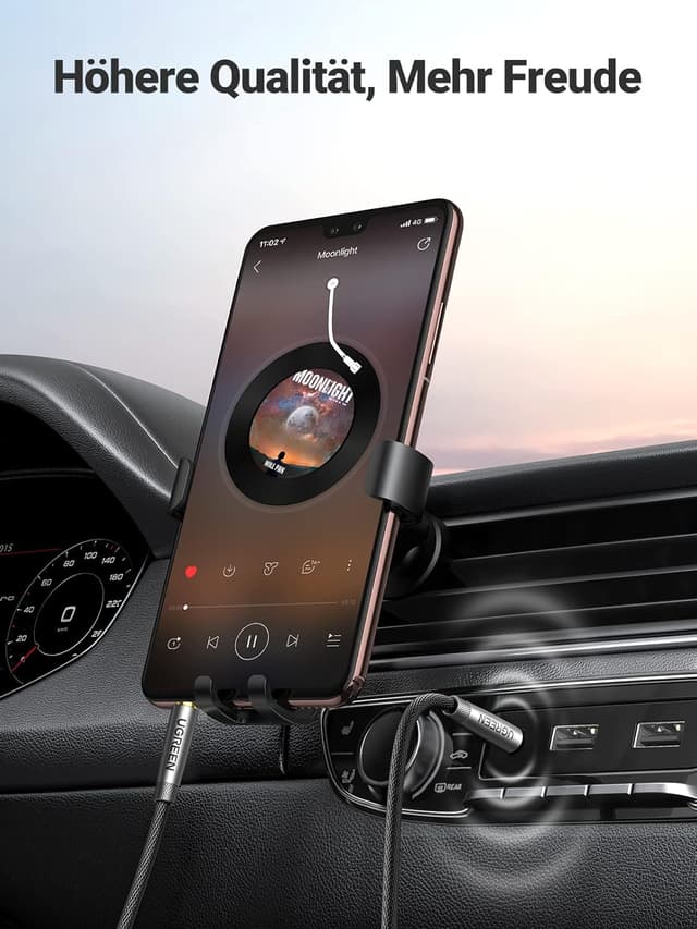 Detalle 1 de UGREEN 3,5 mm Klinke-Aux Kabel 2 m