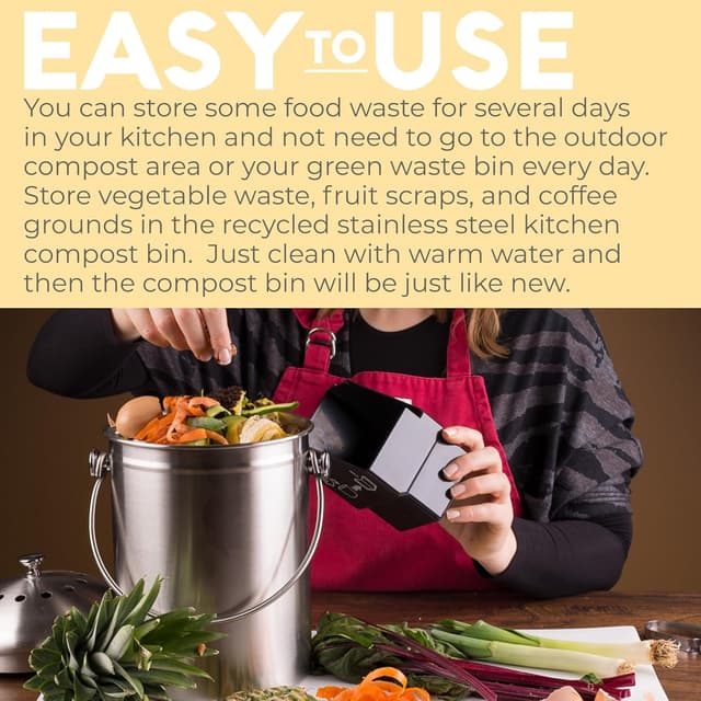 Thumbnail 5 de EPICA 1.3 Gallon Countertop Compost Bin ๐