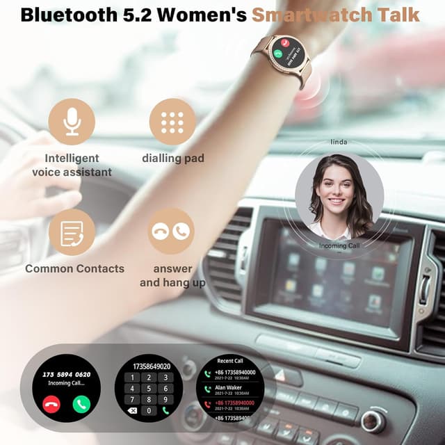 Thumbnail 1 de RifePhi 2025 Reloj Inteligente Mujer 🌸, 1,32", Luces y Salud