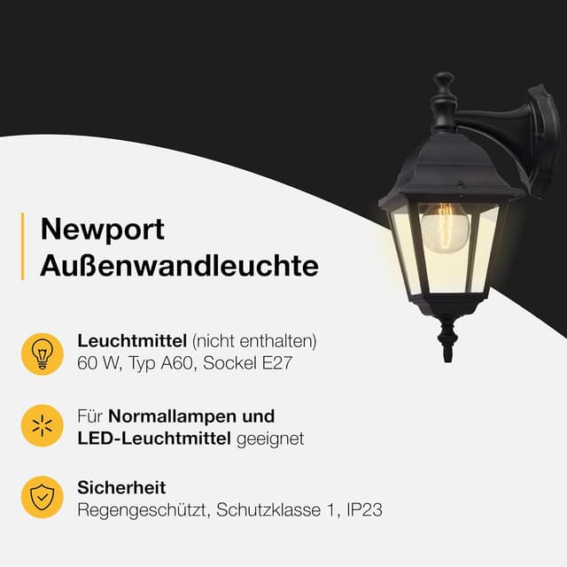 Thumbnail 1 de Brilliant 44282/06 Newport lampada esterno 60 W