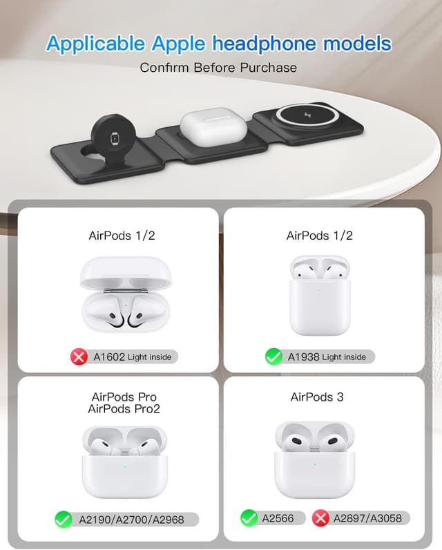 Thumbnail 4 de Fodable 3-in-1 Magnetic Wireless Charger for iPhone 3