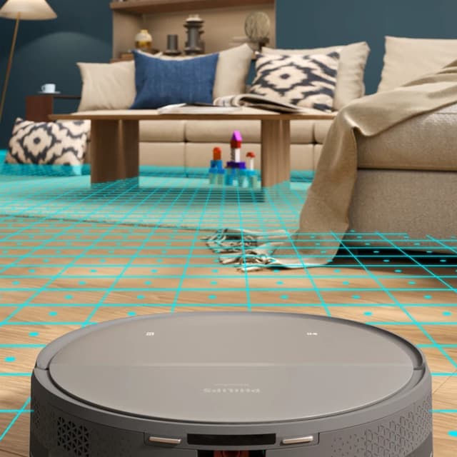 Detalle 2 de Philips HomeRun 9000 Series XU9100/10 Saug- und Wischroboter mit selbstreinigender Wischbürste