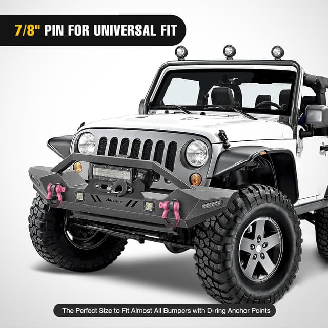 Detalle 2 de Nilight 2-Pack 3/4 in D-Ring Shackle with 7/8 in Screw Pin (41,887 lbs) for Off-Road Recovery