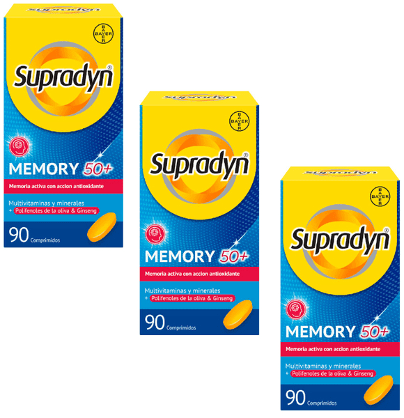 Detalle de Supradyn Memory 50+ 3x90 comprimidos