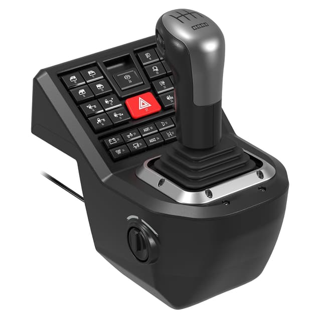 Detalle de Hori Force Feedback Truck Control System für PC (Windows 11/10) – LKW-Lenkrad, 40 cm, 1.800° Rotation und Schaltmodul
