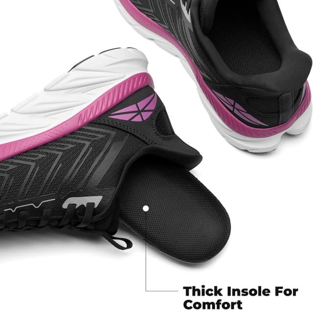 Detalle 2 de ALLSWIFIT Slip-On Walking Sneakers for Women with Cushy EVA Midsole