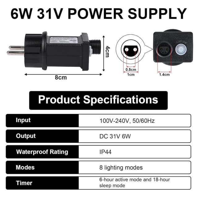 Thumbnail 2 de GuKKK 31V Clignoteur 6W pour guirlande