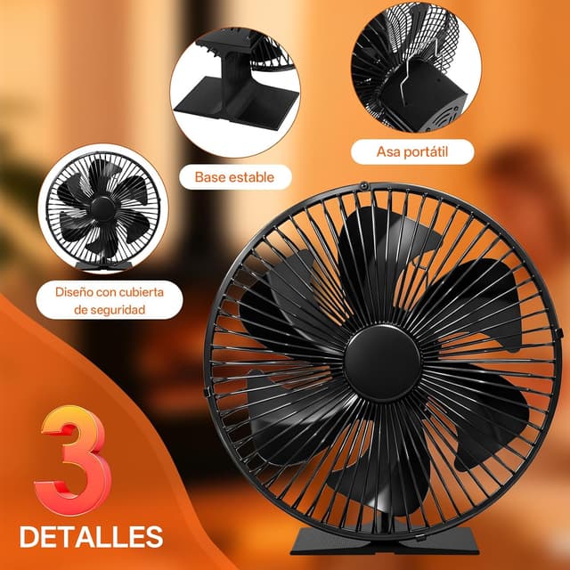 Thumbnail 6 de JossaColar Ventilador para Estufa 6 aspas