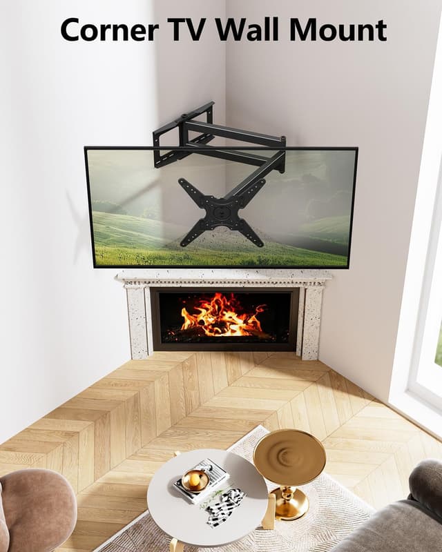 Detalle de WHYFONE Extra Long Arm TV Wall Mount 48" Extension, Rotating Full Motion for 26"-65" TVs (VESA 400x400mm, 110 lbs)