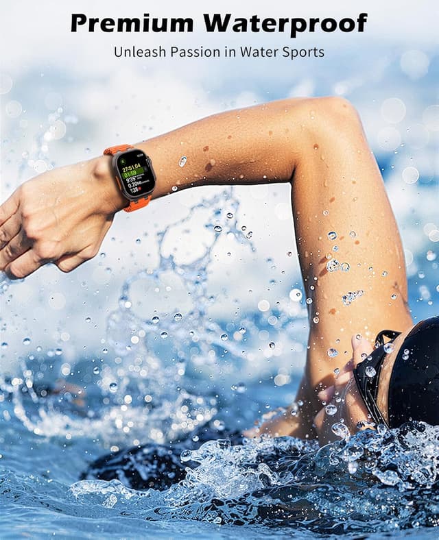 Detalle de TiMOVO Ocean Strap silicone watch band for Apple Watch Ultra 3/2/1 49mm