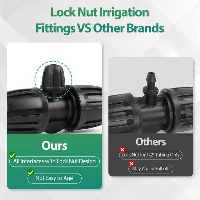 Detalle de Connettori da giardino 16 mm a T con chiusura a spillo (15 pezzi) per tubo in PE