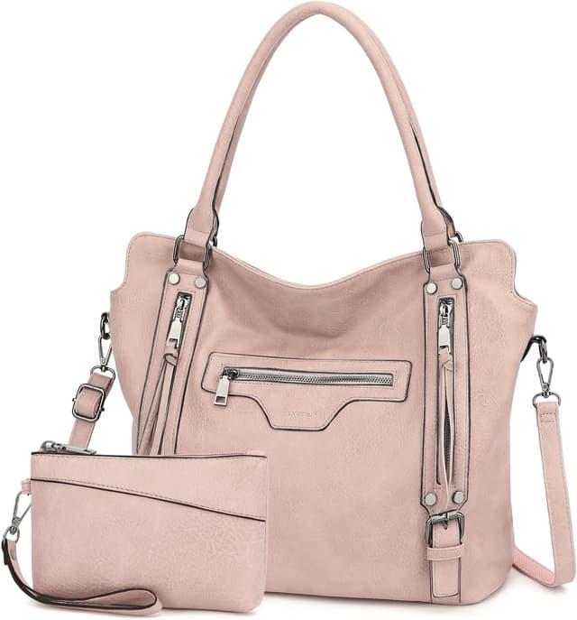 Detalle de TANTOMI Hobo Bag for Women (Large Capacity) with Detachable Purse Set – 2PCS tote, crossbody & shoulder bag