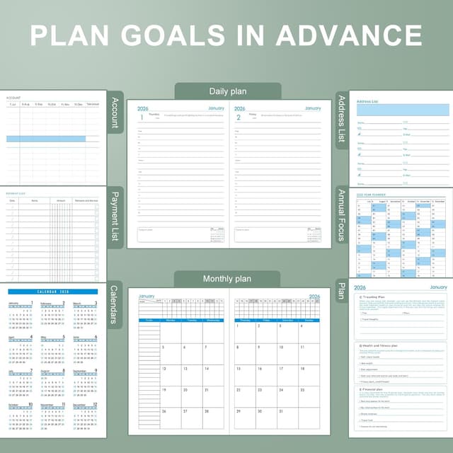 Detalle 2 de Diario accademico 2026 A5 una pagina al giorno