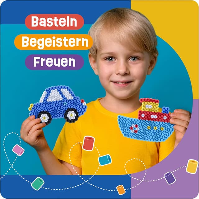 Thumbnail 6 de Smowo 10mm Bügelperlen Steckplatten Fahrzeuge-Set (4 Platten + Vorlagen) für Kinder ab 3 Jahren