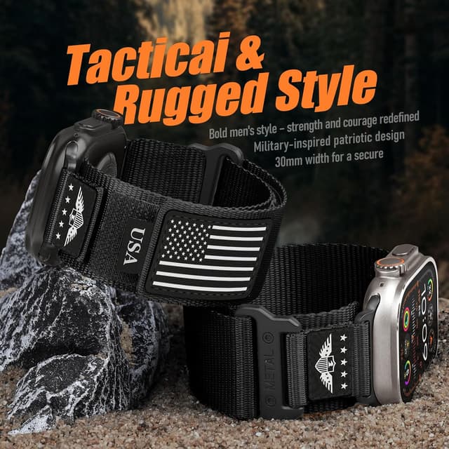 Thumbnail 5 de BXUXOHS Rugged Nylon 49mm Apple Band