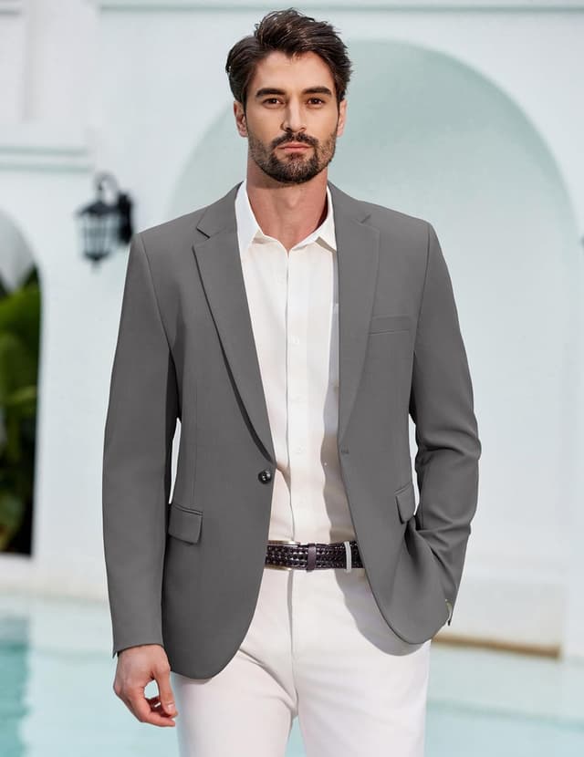 Thumbnail 2 de COOFANDY Blazer homme décontracté 1 bouton 👔