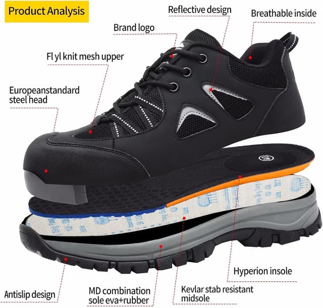 Thumbnail 5 de CYKYGGO Arbeitsschuhe Sicherheitsschuhe 200 J