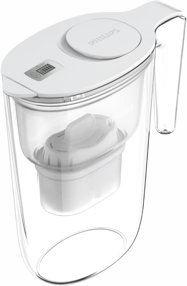 Detalle de Philips Water Filter Jug +4 Taste+ and Replacement Filter Cartridges (Electronic timer, 2.6 litres)