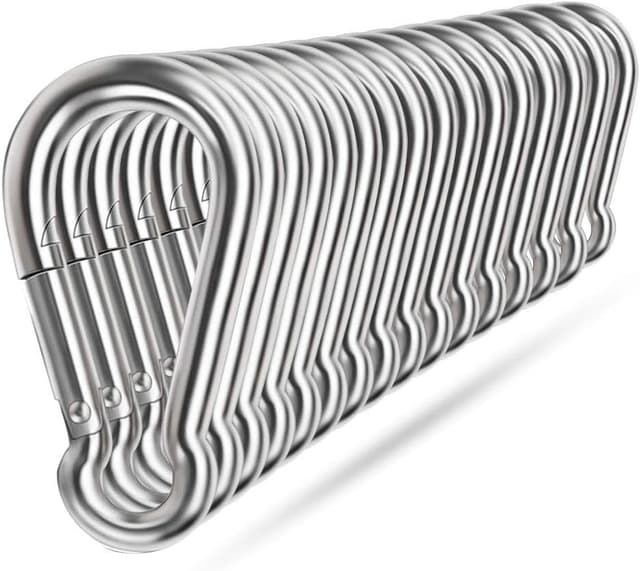 Detalle de Ekunbuy Spring Snap Hooks in 304 stainless steel (M8) heavy-duty rope connector clips