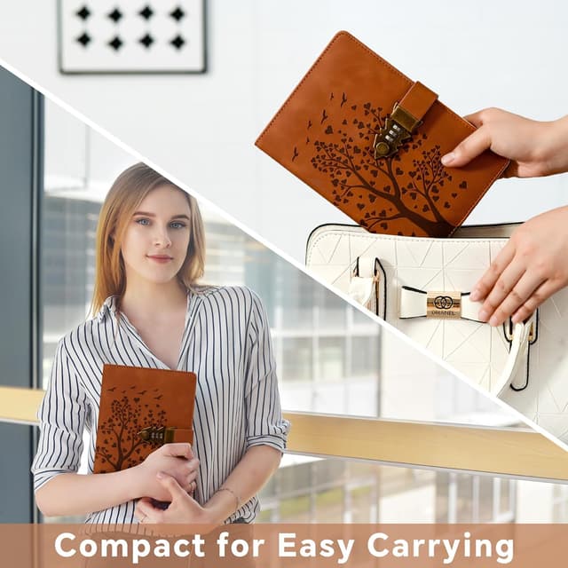 Detalle 2 de Herzförmiges Tagebuch mit Schloss A5