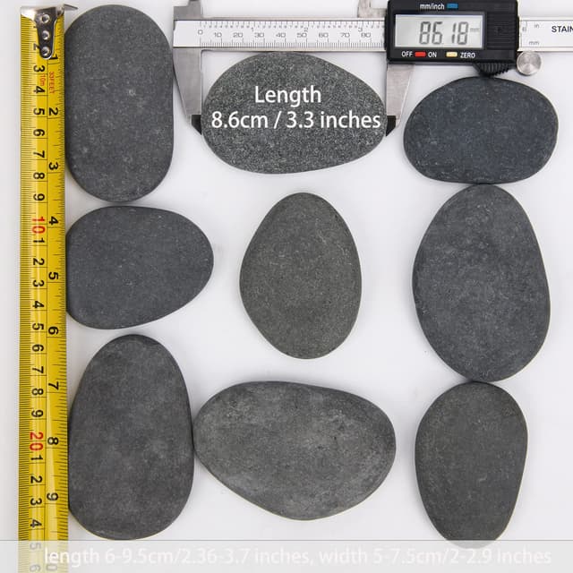 Detalle 2 de Hisredsun Flache Steine zum Bemalen 10 Stück