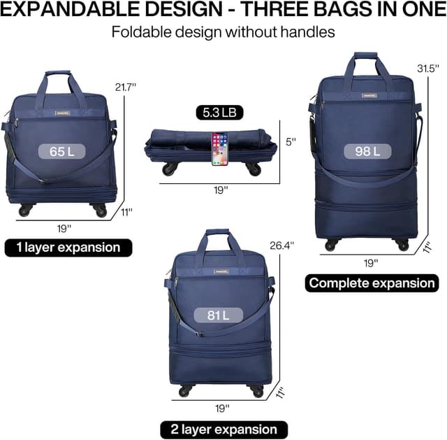 Detalle de Hanke Expandable Large Suitcase 28 inch 4 wheels