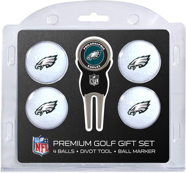 Detalle de Team Golf NFL Regulation Size Golf Balls (4 Count) & Divot Tool with Removable Double-Sided Magnetic Marker